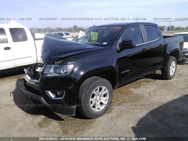 1GCGSCE33G1255906 - 2016 CHEVROLET COLORADO LT BLACK photo 2