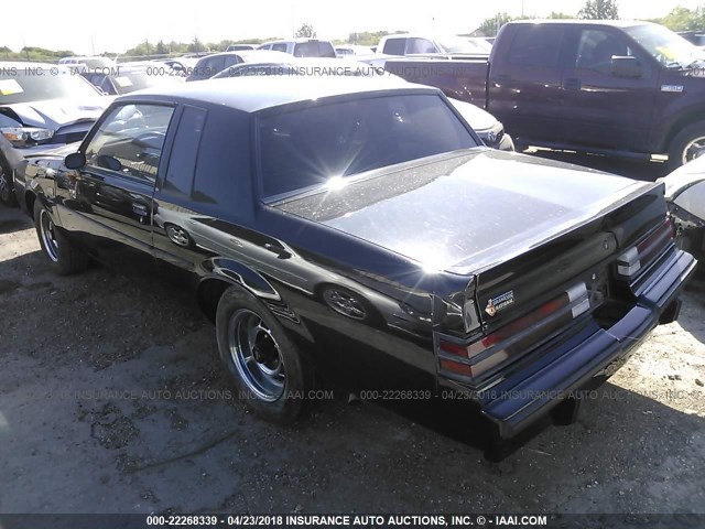 1G4GJ1179HP434249 - 1987 BUICK REGAL 黑色 照片 3