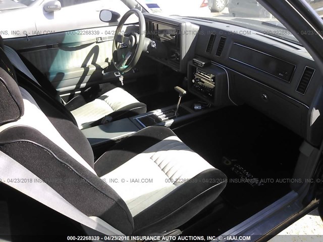 1G4GJ1179HP434249 - 1987 BUICK REGAL 黑色 照片 5