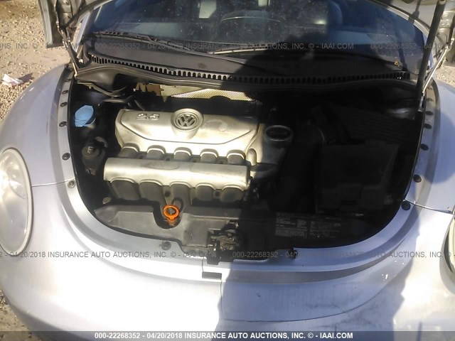 3VWRF31Y87M401716 - 2007 VOLKSWAGEN NEW BEETLE CONVERTIBLE OPTION PKG 1 ვერცხლისფერი ფოტო 10
