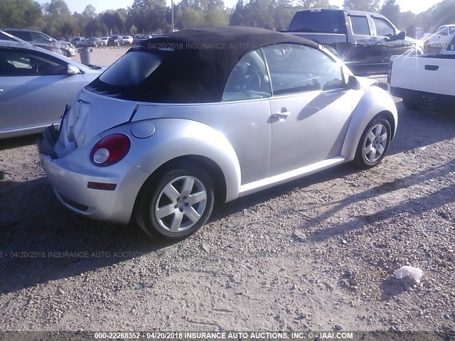 3VWRF31Y87M401716 - 2007 VOLKSWAGEN NEW BEETLE CONVERTIBLE OPTION PKG 1 ვერცხლისფერი ფოტო 4
