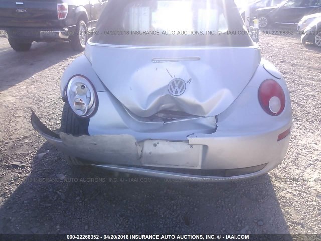 3VWRF31Y87M401716 - 2007 VOLKSWAGEN NEW BEETLE CONVERTIBLE OPTION PKG 1 ვერცხლისფერი ფოტო 6