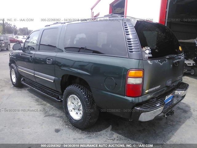 3GNEC16T73G235779 - 2003 CHEVROLET SUBURBAN C1500 GREEN photo 3