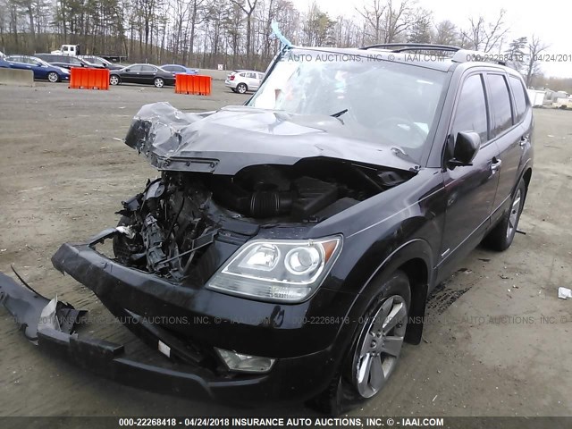 KNDJJ742695038161 - 2009 KIA BORREGO LX/EX BLACK photo 2