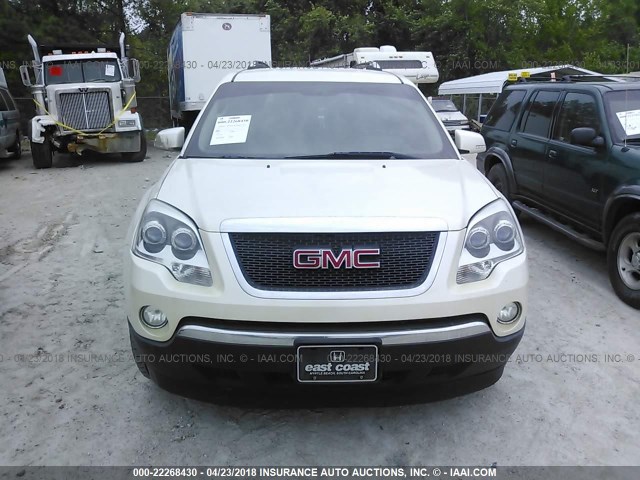 1GKER23DX9J101466 - 2009 GMC ACADIA SLT-1 WHITE photo 6