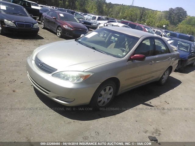 JTDBE32K840264955 - 2004 TOYOTA CAMRY LE/XLE GOLD photo 2