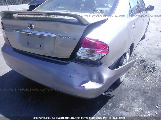 JTDBE32K840264955 - 2004 TOYOTA CAMRY LE/XLE GOLD photo 6