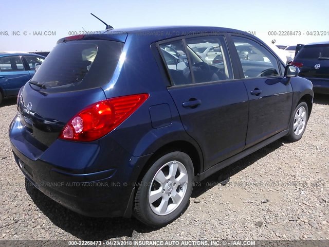 3N1BC13E17L354574 - 2007 NISSAN VERSA S/SL BLUE photo 4