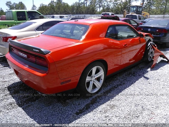 2B3LJ74WX9H543433 - 2009 DODGE CHALLENGER SRT-8 橙色 照片 4