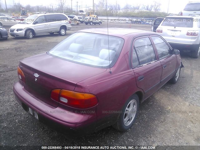 1Y1SK5288YZ421714 - 2000 CHEVROLET GEO PRIZM LSI RED photo 4