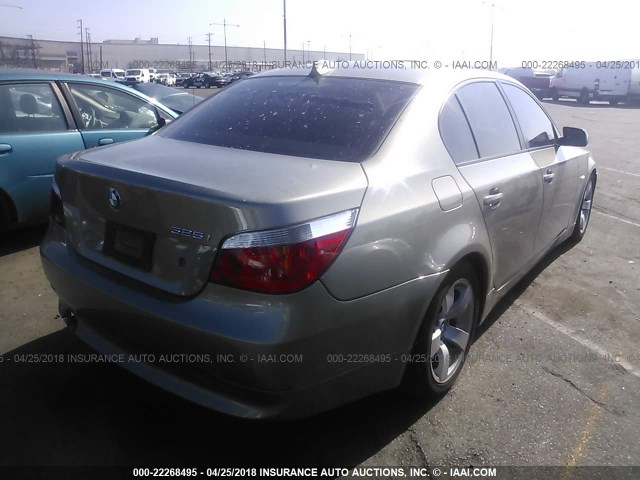 WBANE53536CK79413 - 2006 BMW 525 I GREEN photo 4