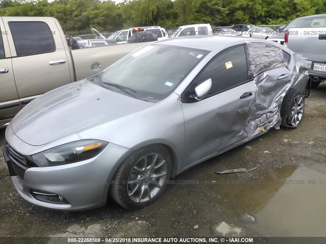 1C3CDFBBXFD237653 - 2015 DODGE DART SXT SILVER photo 2