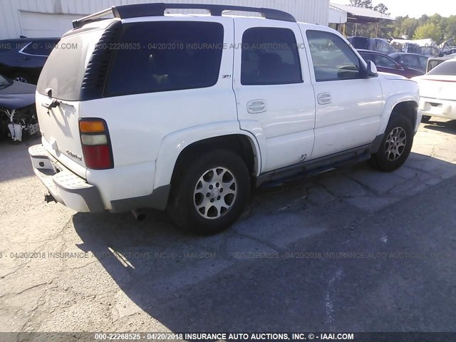 1GNEC13T35R270472 - 2005 CHEVROLET TAHOE C1500 WHITE photo 4