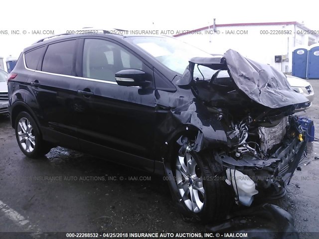 1FMCU0JX9EUB68776 - 2014 FORD ESCAPE TITANIUM BLACK photo 1