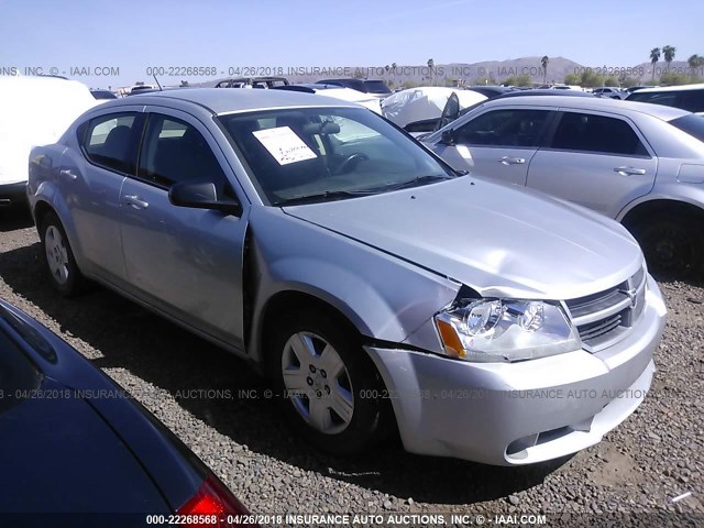 1B3CC4FB8AN107288 - 2010 DODGE AVENGER SXT SILVER photo 1