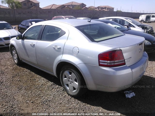 1B3CC4FB8AN107288 - 2010 DODGE AVENGER SXT SILVER photo 3