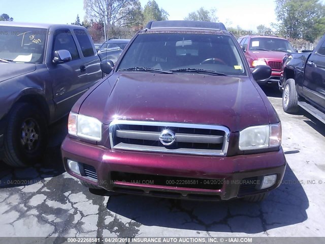 JN8DR09X53W713540 - 2003 NISSAN PATHFINDER LE/SE BURGUNDY photo 6