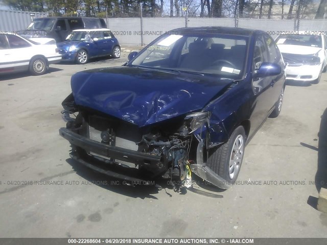 KMHDU46D29U825000 - 2009 HYUNDAI ELANTRA GLS/SE BLUE photo 6