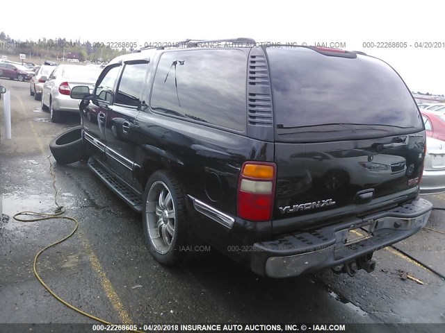 3GKFK16T71G284319 - 2001 GMC YUKON XL K1500 BLACK photo 3