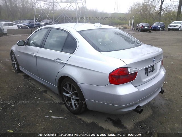 WBAVB73598VH25448 - 2008 BMW 335 I SILVER photo 3