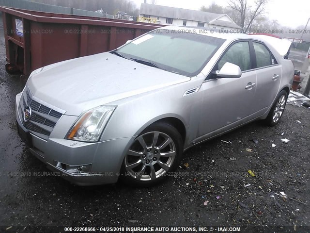 1G6DS57V280174693 - 2008 CADILLAC CTS HI FEATURE V6 SILVER photo 2