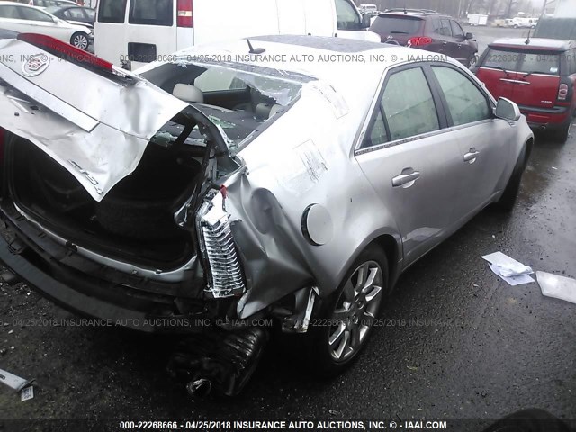 1G6DS57V280174693 - 2008 CADILLAC CTS HI FEATURE V6 SILVER photo 4