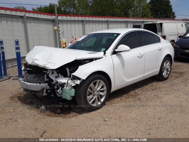 2G4GK5EX8G9208957 - 2016 BUICK REGAL WHITE photo 2