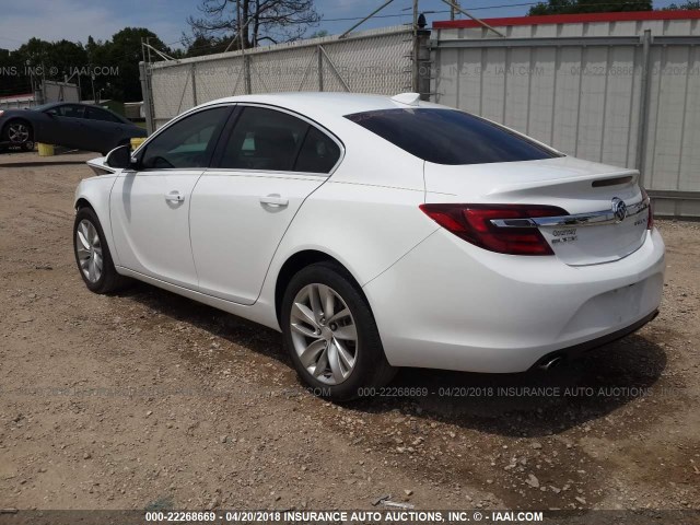 2G4GK5EX8G9208957 - 2016 BUICK REGAL WHITE photo 3