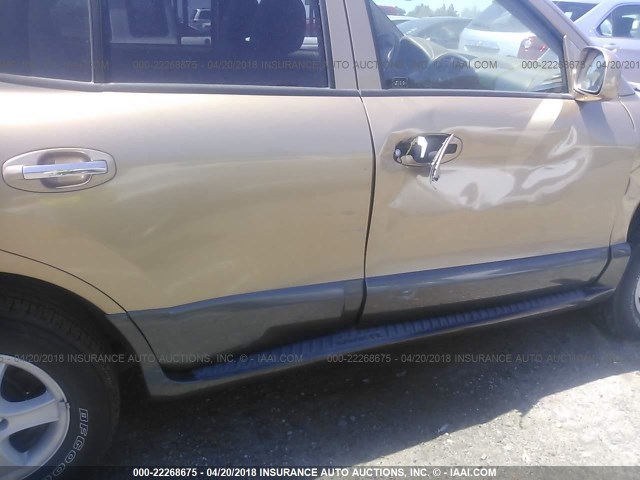 KM8SC13D43U444611 - 2003 HYUNDAI SANTA FE GLS/LX GOLD photo 6