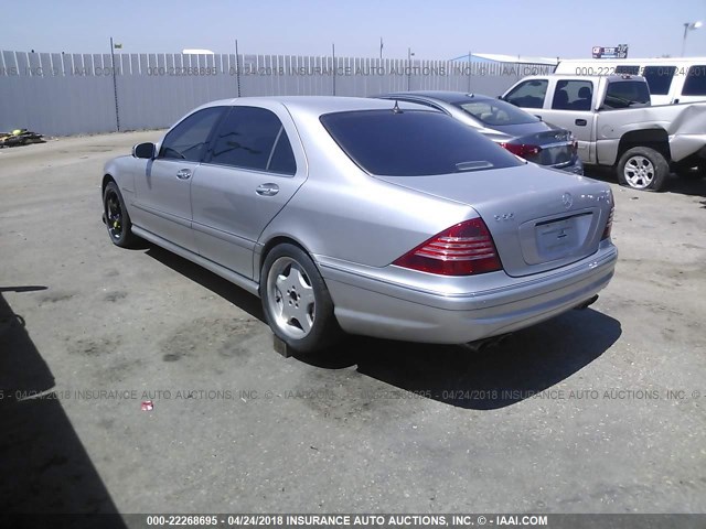 WDBNG74J13A348545 - 2003 MERCEDES-BENZ S 55 AMG SILVER photo 3