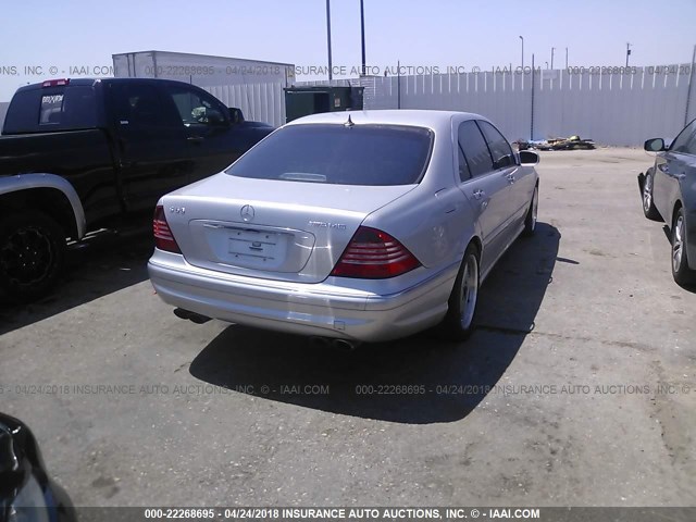 WDBNG74J13A348545 - 2003 MERCEDES-BENZ S 55 AMG SILVER photo 4