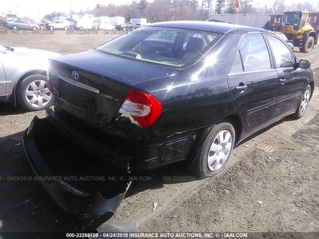 4T1BE32K43U178917 - 2003 TOYOTA CAMRY LE/XLE/SE 黑色 照片 4