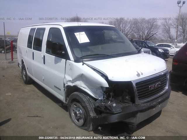 1GTGG25U961116317 - 2006 GMC SAVANA G2500 WHITE photo 1