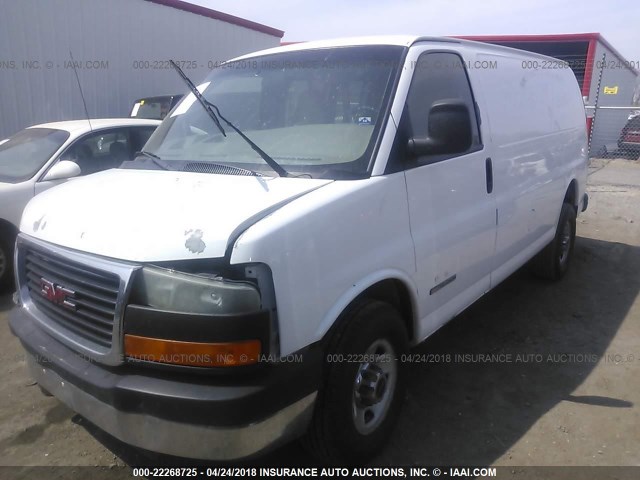 1GTGG25U961116317 - 2006 GMC SAVANA G2500 WHITE photo 2