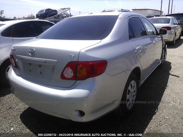 1NXBU4EEXAZ331490 - 2010 TOYOTA COROLLA S/LE/XLE SILVER photo 4