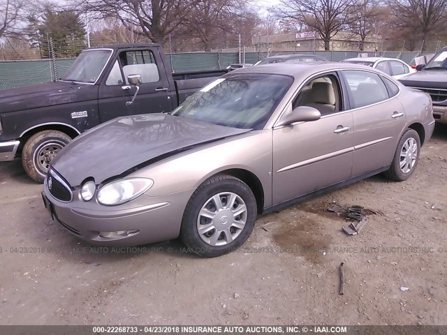 2G4WC552771127413 - 2007 BUICK LACROSSE CX BROWN photo 2