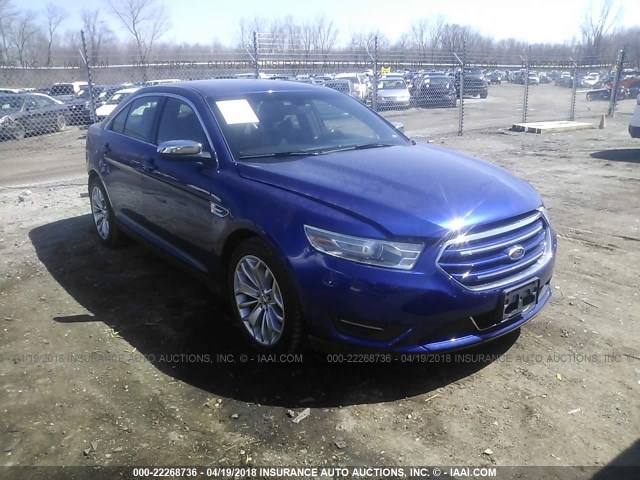 1FAHP2F8XEG113871 - 2014 FORD TAURUS LIMITED BLUE photo 1