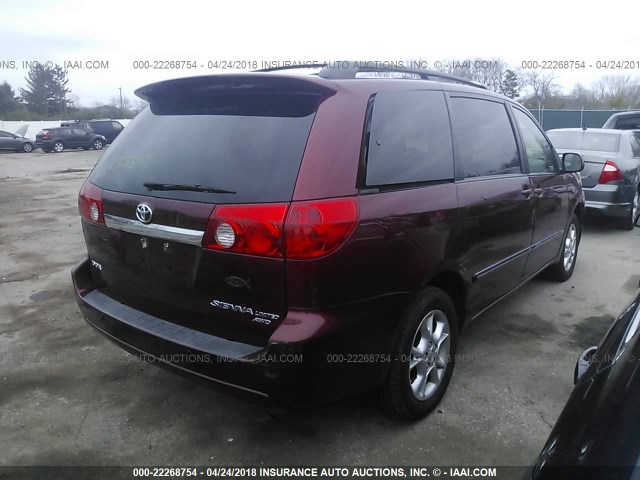 5TDBA22C26S055998 - 2006 TOYOTA SIENNA XLE/XLE LIMITED RED photo 4