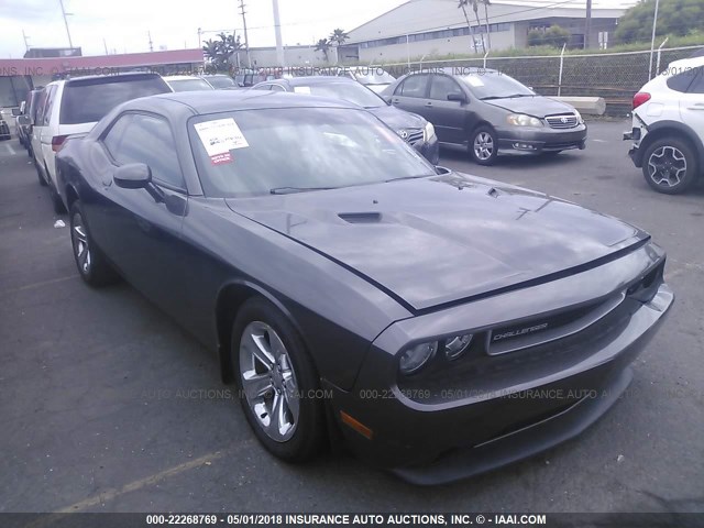 2C3CDYAG0EH298780 - 2014 DODGE CHALLENGER SXT GRAY photo 1