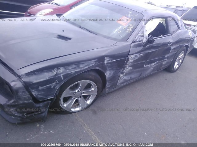 2C3CDYAG0EH298780 - 2014 DODGE CHALLENGER SXT GRAY photo 6