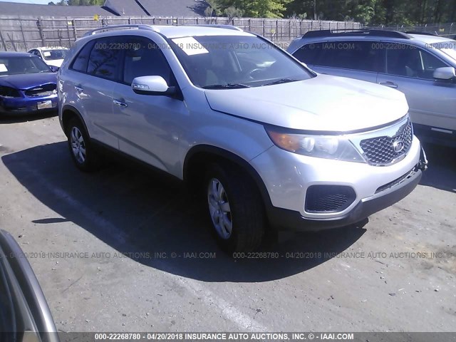 5XYKT4A22CG287069 - 2012 KIA SORENTO LX SILVER photo 1