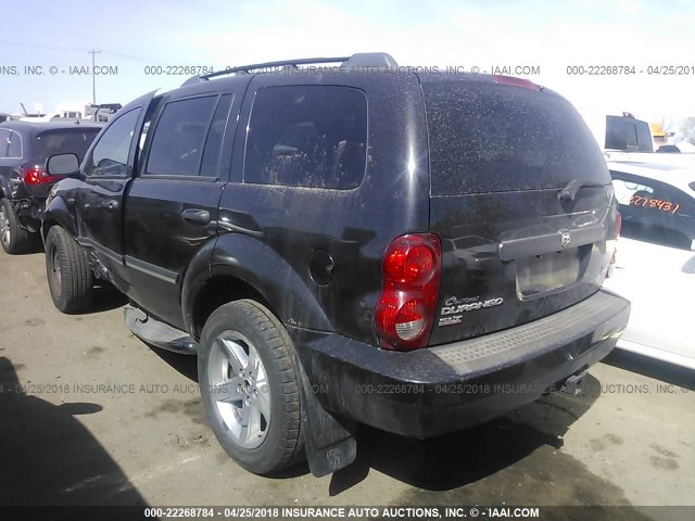 1D8HB48298F125972 - 2008 DODGE DURANGO SLT BLACK photo 3