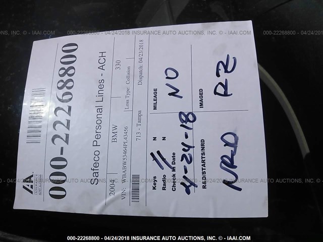 WBABW53464PL43456 - 2004 BMW 330 CI RED photo 7