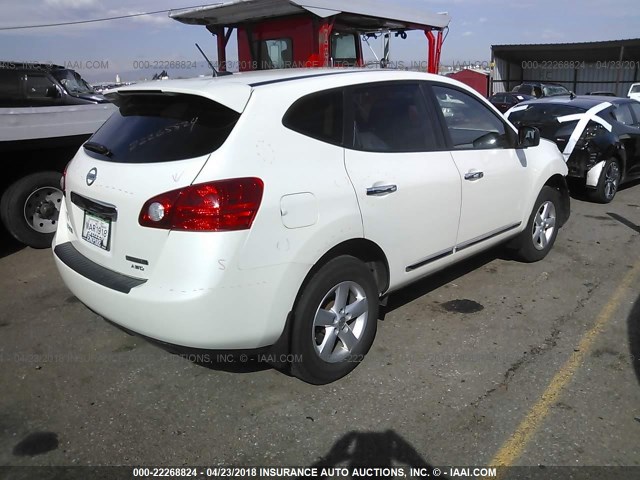 JN8AS5MV5CW406850 - 2012 NISSAN ROGUE S/SV WHITE photo 4