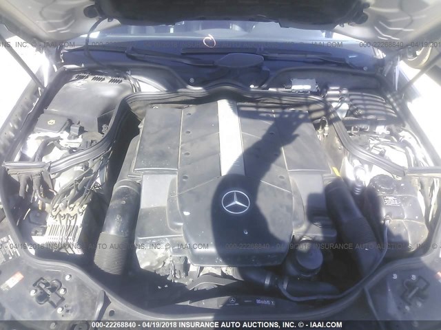 WDBUF70J63A296737 - 2003 MERCEDES-BENZ E 500 SILVER photo 10