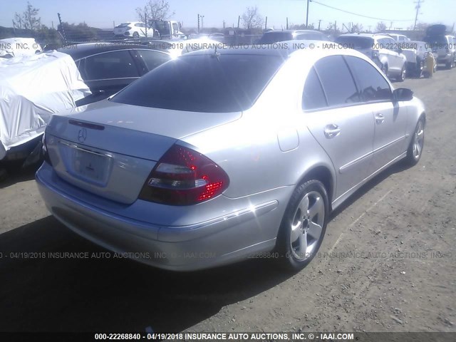 WDBUF70J63A296737 - 2003 MERCEDES-BENZ E 500 SILVER photo 4