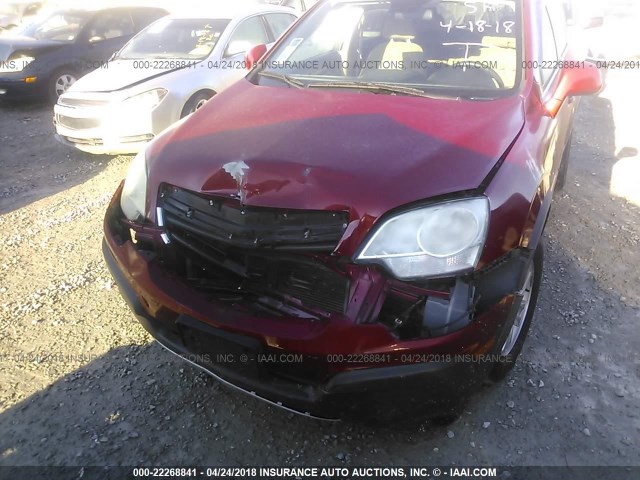 3GSALAE15AS597647 - 2010 SATURN VUE XE RED photo 6