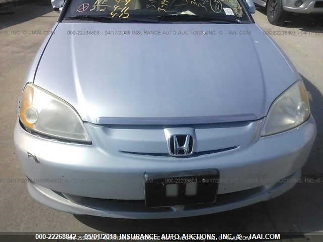 JHMES96673S018129 - 2003 HONDA CIVIC HYBRID BLUE photo 6