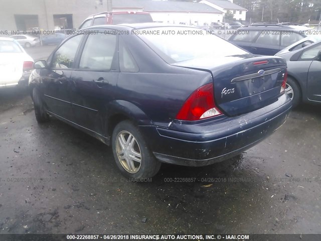 1FAHP34383W110533 - 2003 FORD FOCUS SE COMFORT/SE SPORT BLUE photo 3