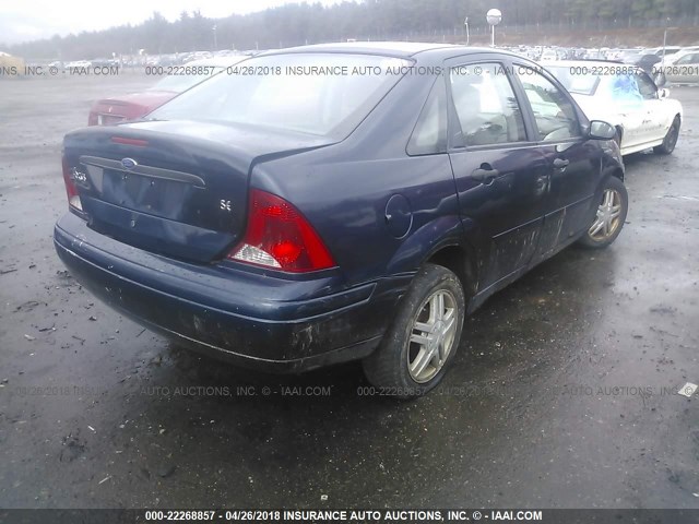 1FAHP34383W110533 - 2003 FORD FOCUS SE COMFORT/SE SPORT BLUE photo 4